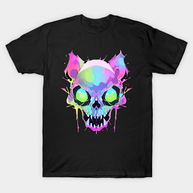 Zombie Party Cat EDM Festival T-Shirt by QQdesigns